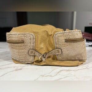Jessica Simpson Tan and Cream Shoulder Bag